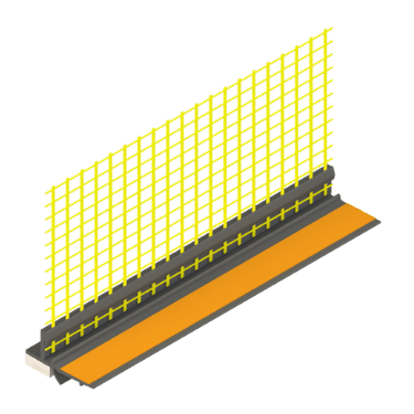 SMART 499g Profilis tarp lango rėmo ir tinko 9 mm su tinkleliu ir apsauginė juostele