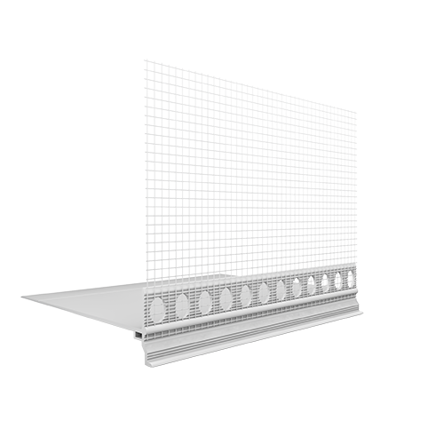 EJOT® PVC jungiamasis cokolinis profilis su tinkleliu (PRAKTIKA)