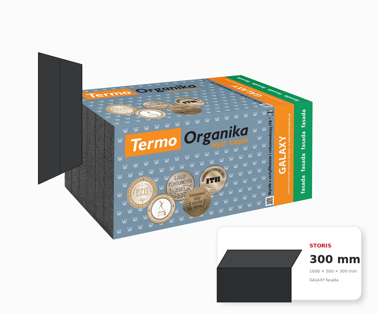 TERMO ORGANIKA GALAXY fasada 300 mm – grafitinis EPS fasadui
