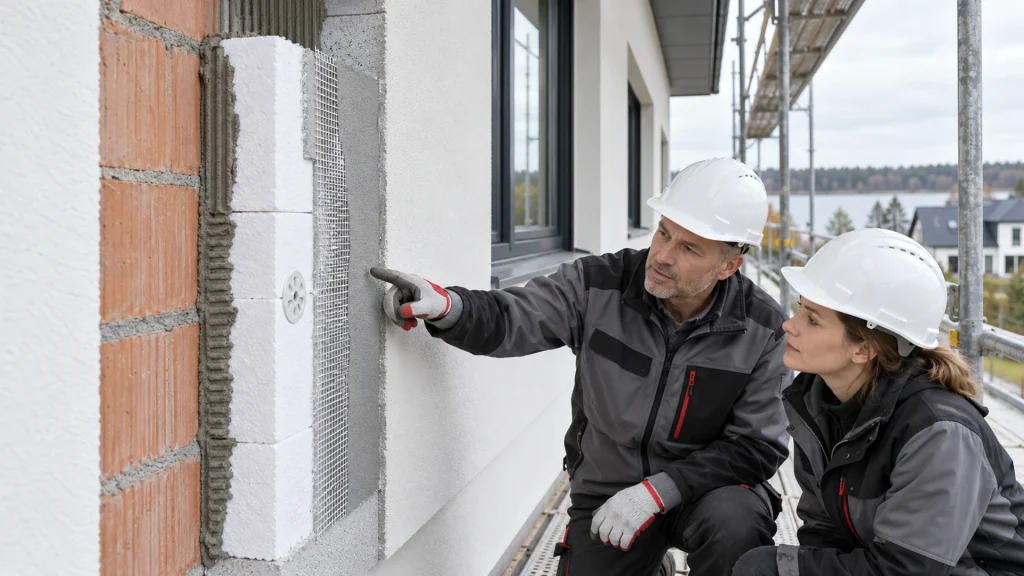 Fasado šiltinimo sistemos įrengimo kokybės patikra