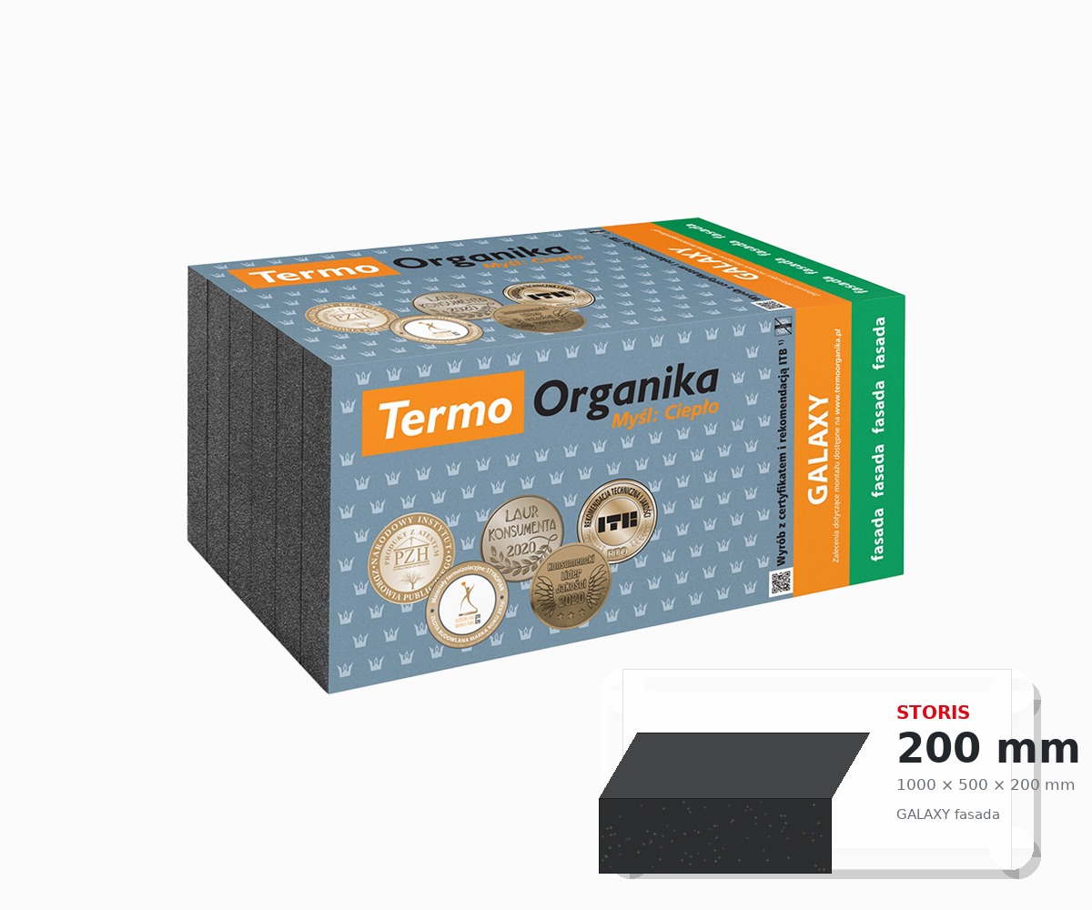 TERMO ORGANIKA GALAXY fasada 200 mm – grafitinis fasadinis EPS