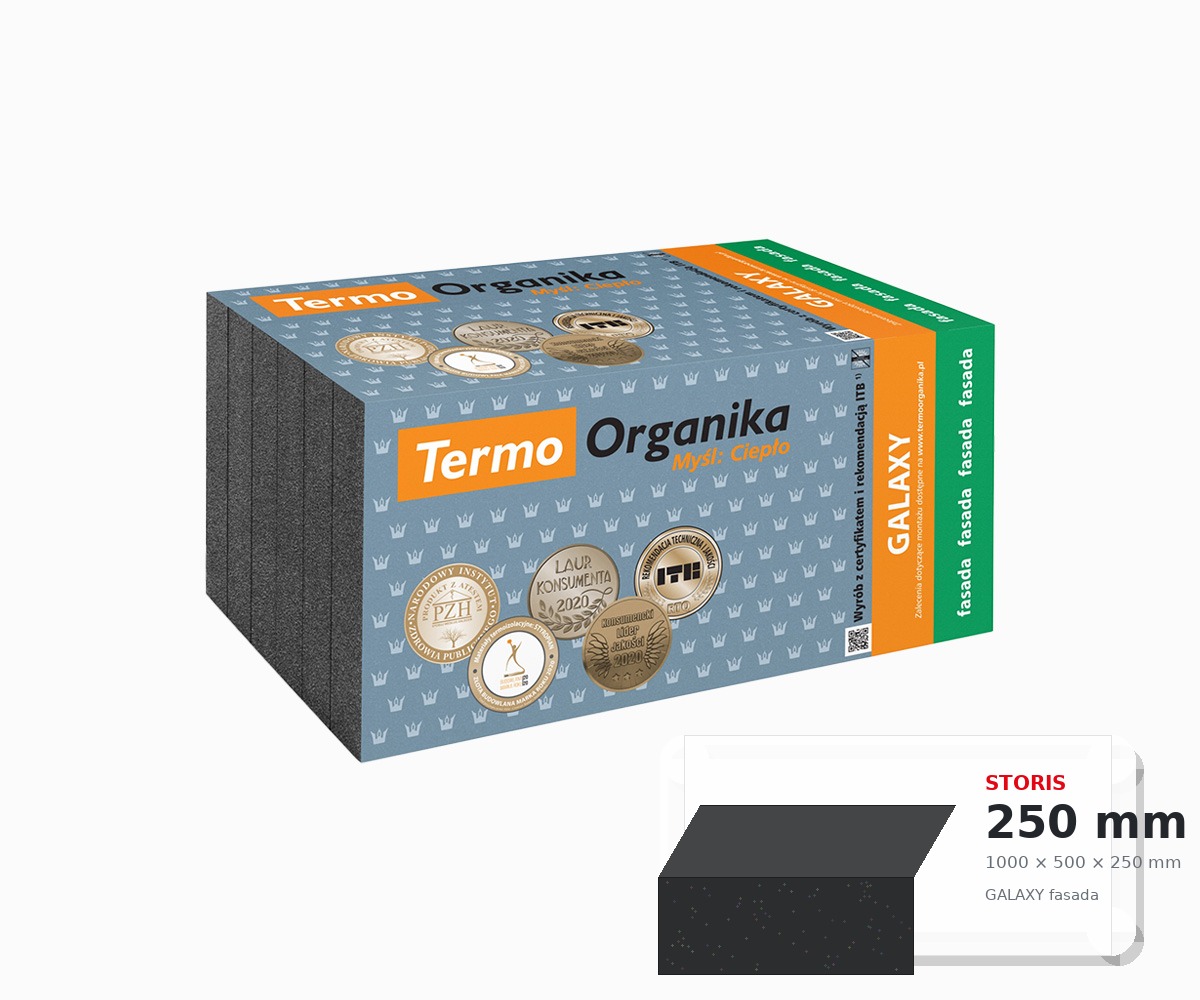 TERMO ORGANIKA GALAXY fasada 250 mm – grafitinis fasadinis EPS