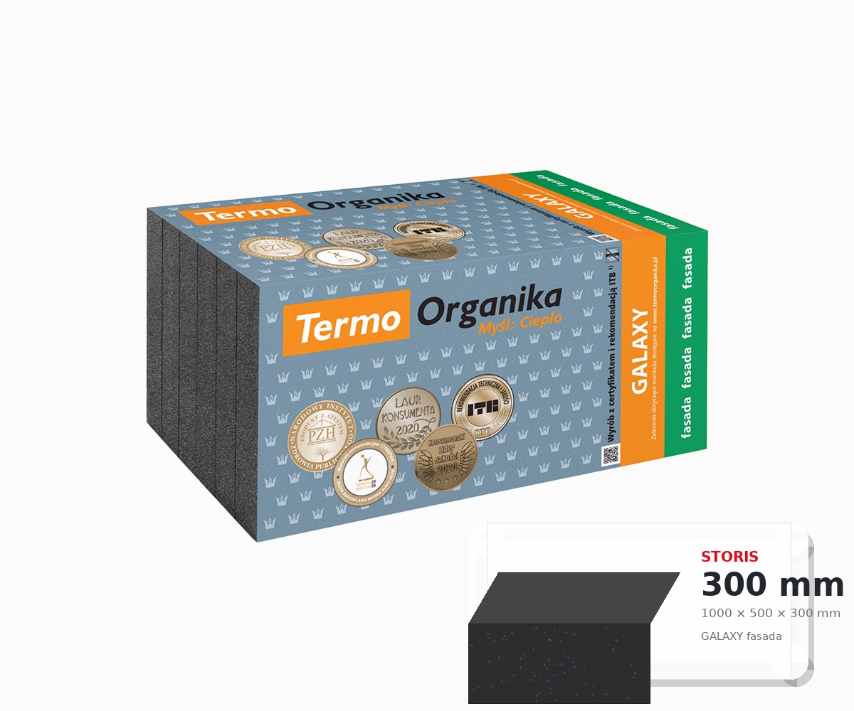 TERMO ORGANIKA GALAXY fasada 300 mm – grafitinis fasadinis EPS